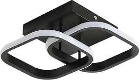 Toolight Toolight, LED stropné svietidlo 23x23cm, 22W, 3000K, LHJ074-C, čierna matná, OSW-50034