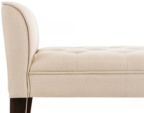 Lavica Cleopatra Chaiselongue látka, nohy antik tmavé - Krémová