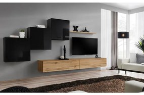 Obývacia stena Switch X Čierna/Wotan