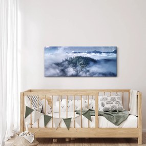 Obraz lesa v hmle (120x50 cm)