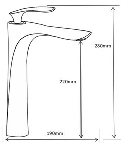 Mexen Lily - VYSOKÁ BATERIA UMYVADLOVÁ, Chrómová, 73610-00