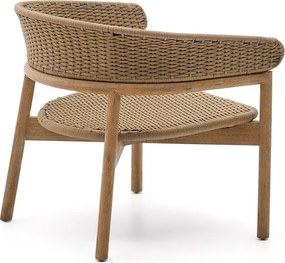 Drevené záhradné kreslo v prírodnej farbe Arinella – Kave Home
