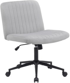 Design-Shop Kancelárska stolička Kingman zamat - Svetlo šedá