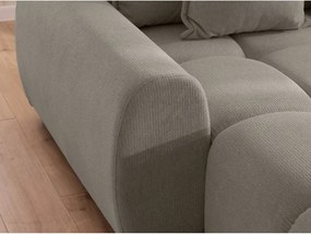 Taupe rohová pohovka (ľavý roh/s leňoškou) Albane – Ropez