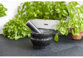 Cole&Mason - Granitový mažiar s tĺčikom GRANITE pr. 18 cm žula/čierna