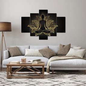 Obraz siluety v lotusovom kvete (150x105 cm)
