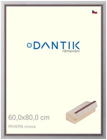 DANTIK rám na obraz 60x80 | RIVIERA vínová (Plexi Čiré)