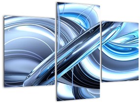 Obraz modrej abstrakcie (90x60 cm)