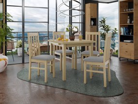 Rozkladací stôl so 4 stoličkami AL14, Morenie: sonoma - L, Poťahové látky: Hygge D91