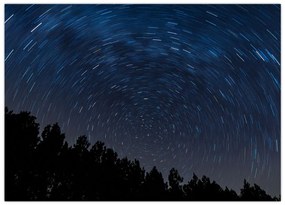 Sklenený obraz nočnej oblohy (70x50 cm)