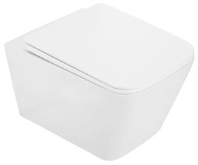 Gamma Mut-302, závesná WC misa Tornado/Rimless 520x355x360 mm + SLIM toaletné sedadlo, biela lesklá, GMA-MUT-302