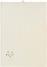 Ib Laursen Bavlnená utierka s výšivkou Flora Daisy