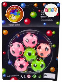 LEAN TOYS Sada futbalových gumených loptičiek – 6 kusov