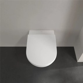 VILLEROY &amp; BOCH Subway 3.0 závesné WC s TwistFlush, s hlbokým splachovaním bez vnútorného okraja, 370 x 560 mm, Stone White, s povrchom CeramicPlus, 4670T0RW