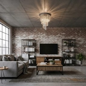 Ideal Lux - Krištáľový prisadený luster CARLTON 12xE14/40W/230V chróm