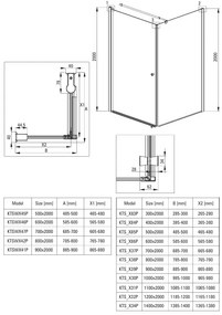 Deante Kerria Plus, 1-krídlové sprchové dvere 60x200 cm, 6mm číre sklo, čierny profil, DEA-KTSWN46P