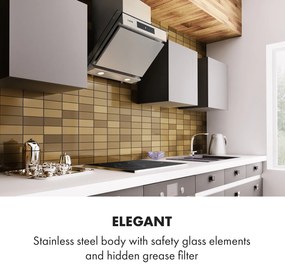 Klarstein Balzac Silent 60, digestor, 60 cm, nástenný, 604 m³/h, A, dotykové ovládanie, nehrdzavejúca oceľ