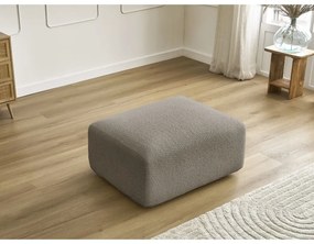 Sivohnedá podnožka z textílie bouclé Tina – Bobochic Paris