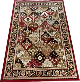 HU Červeno-béžový klasický koberec Shiraz Bcf Aztek Rozmer: 80x250 cm