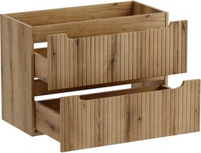Koupelnová sestava Nova s deskou a skříňkami 80 cm dub coast evoke
