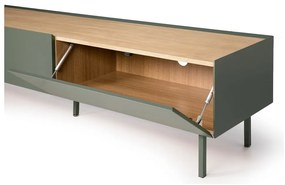 Zelený/v prírodnej farbe TV stolík v dekore duba 180x45 cm Arista – Teulat