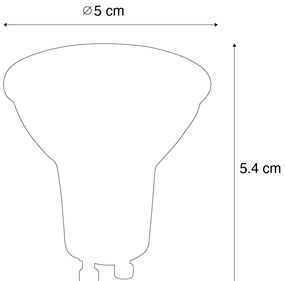 Sada 5 stmievateľných LED žiaroviek GU10 čiernych 6W 500lm 2700K