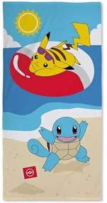 Plážová osuška Pokémoni - Pikachu a Squirtle