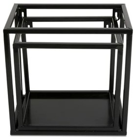 Nástenná polica 20x20 cm čierna