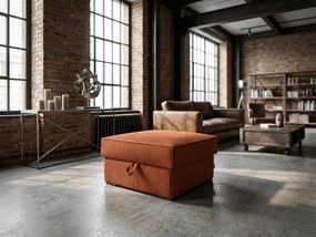 Taburet SMART COSARO XL s úložným priestorom 71x71 cm, terakotový