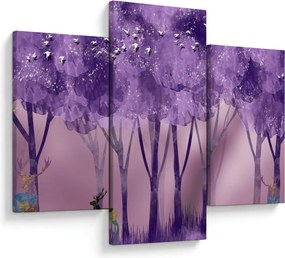 Obraz - Jelene v magickom lese (90x60 cm)