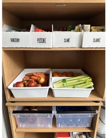 usporadejto.cz 2. trieda - Organizér, úložný box do špajze, zásuviek, podnos - 39 x 29 x 10cm (10l), biela