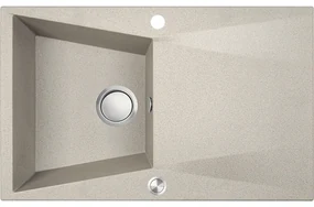 Laveo Grenada, 1-komorový granitový drez 780x480x204 mm, béžová, LAV-SBG_411T