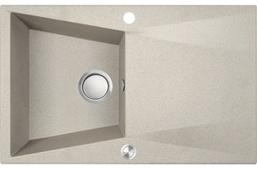 Laveo Grenada, 1-komorový granitový drez 780x480x204 mm, béžová, LAV-SBG_411T