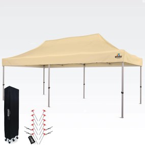 BRIMO Nožnicový Stan 3x6 m ALU bez Stien - Hliníkový Rám, Vodotesný - bez stien - Béžová 39