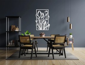 drevko Drevený obraz Tulipány Rozmer obrazu: 44,5 x 32 cm, Farba dekorácie: Čierna