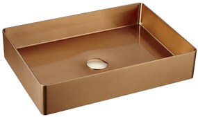 Sapho Sapho, AURUM nerezové umývadlo na dosku 50x35,2cm, vrátane výpuste, meď mat, AU303