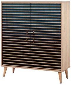Dizajnová viacúčelová skriňa Vallissa II 111 cm vzor dub