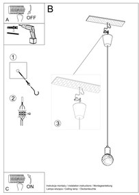 Závesné svietidlo Diego 1, oranžové telo svietidla