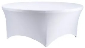 Okrúhla pokrývka/obrus na stôl - biely 180cm
