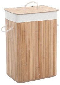 SongmicsHome Bambusový kôš na bielizeň DORA, 72 l, prírodná hnedá