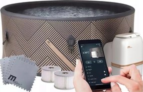 Nafukovacie Spa Bazén S Hydromasážou Relaxovaná Vyhrievaná Voda Mono Eco Wifi 6os