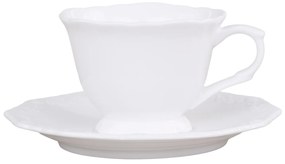 Porcelánová šálka s tanierikom s čipkou Provence lace - 9cm / 0.18L