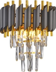 Brilagi - Nástenné svietidlo ECLIPSE 2xE14/10W/230V čierna/zlatá