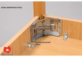 Stima stôl Udine Vyberte odtieň ->: Tmavo hnedá, Vyberte rozmer ->: 120 x 80 cm