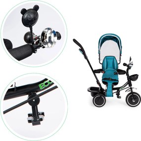 ECOTOYS trojkolka 1-4 r. otočné sedadlo 360°, strieška, rodičovská rukoväť
