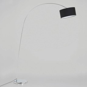 Karen Gooseneck oblúková lampa s čiernym tienidlom
