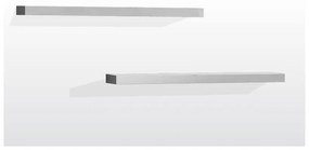 Biela nástenná polica Vipack Lara