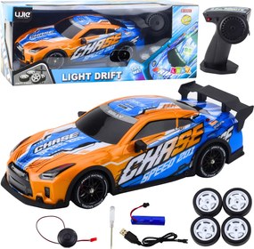 LEAN Toys Športové auto RC na diaľkové ovládanie s osvetlenou karosériou Drift Orange