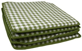 Home Elements Podsedák zelené káro Množstvo: 4 ks