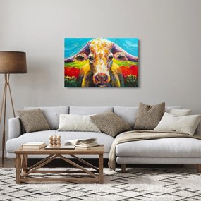 Obraz - Maľovaná krava (90x60 cm)